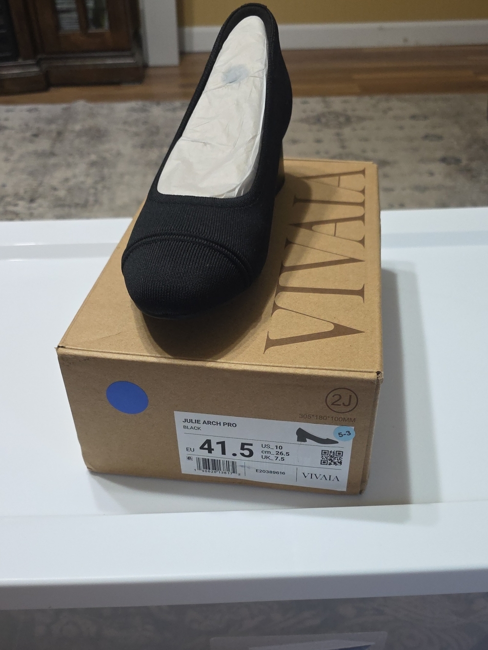 VIVAIA Julie Arch Pro Black Women's Comfort Flat